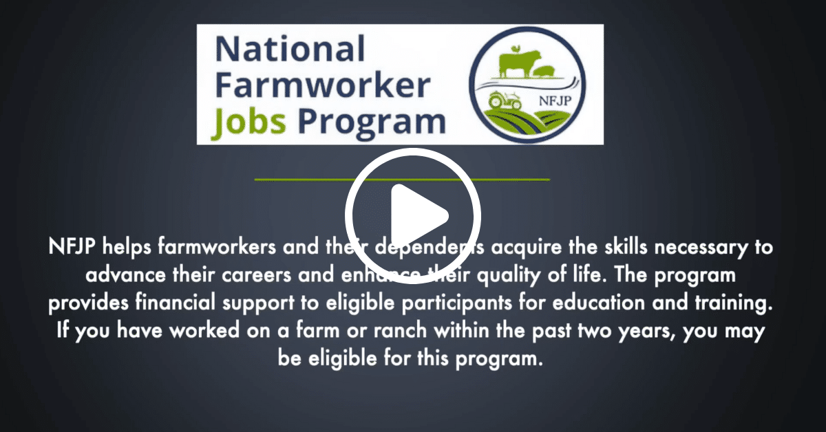 video intro slide with NFJP logo and video play button